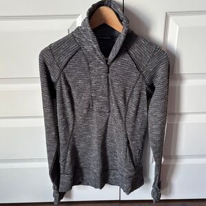 Lululemon Gray Striped long sleeve Pullover